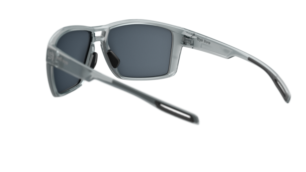 Haofy Reitsonnenbrille – Transparente Linse, Blauer Rahmen, UV-Schutz, Leicht & Flexibel
